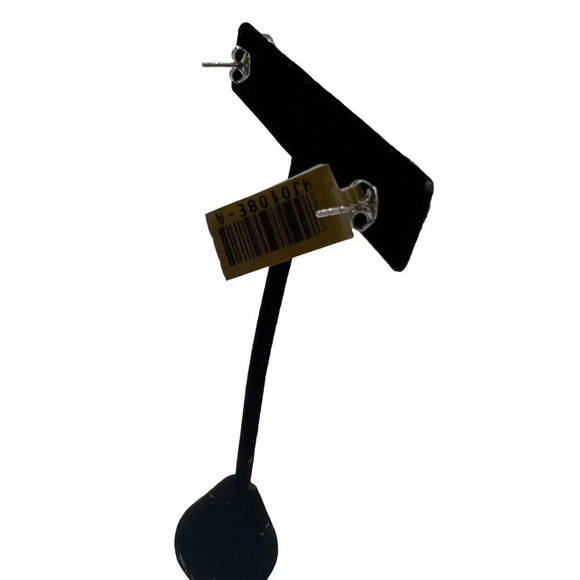 Round Druzy Pave CZ Sterling Silver Stud Earrings - Picture 5 of 7